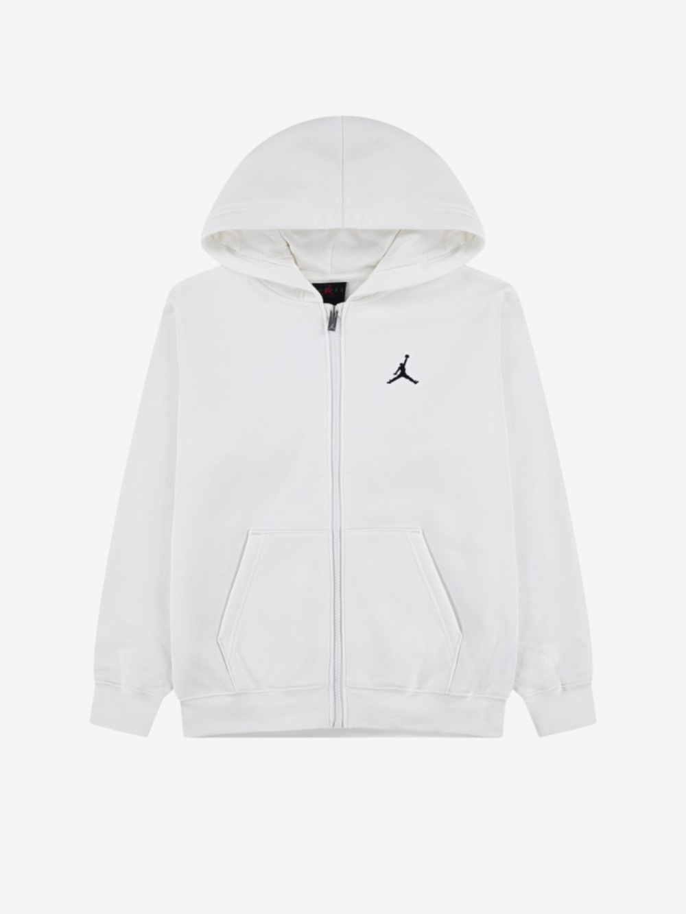 Jordan Brooklyn Fleece Full Zip Hoodie Kids Boys SZ L White